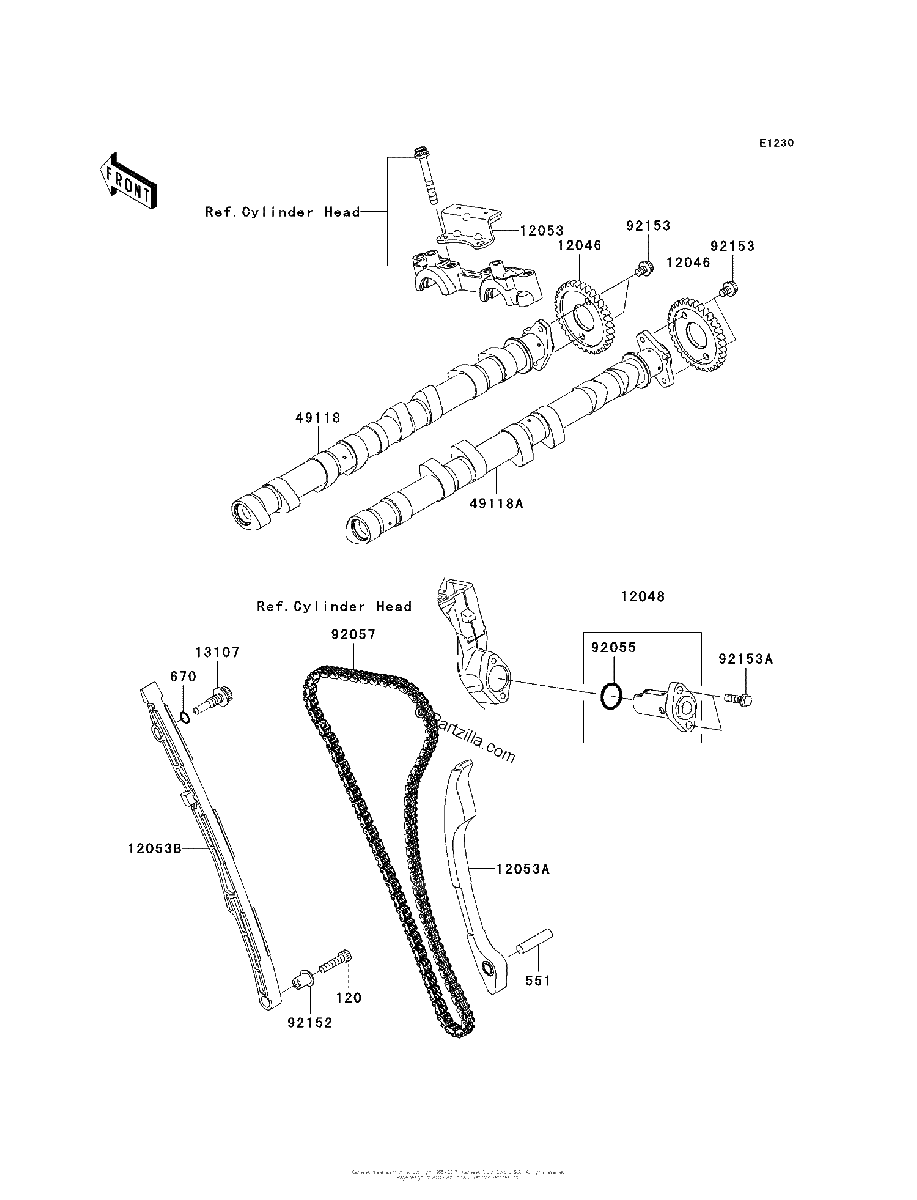 Diagrama de CAMSHAFT S TENSIONER