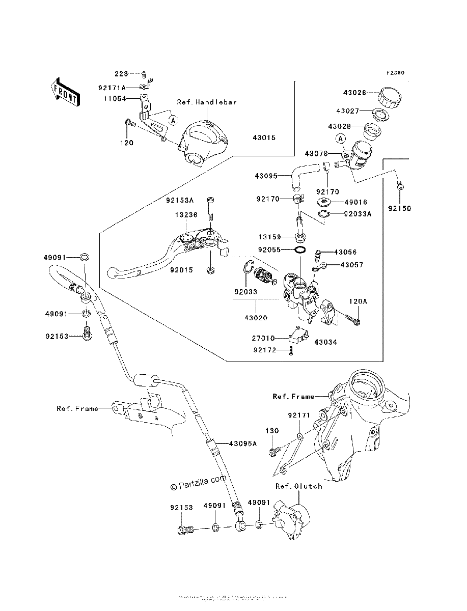 Diagrama de CLUTCH MASTER CYLINDER