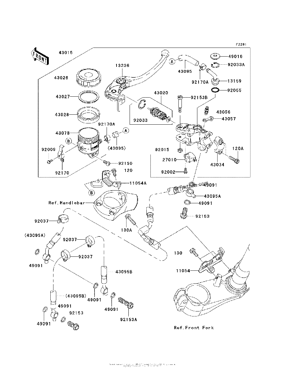 Diagrama de FRONT MASTER CYLINDER