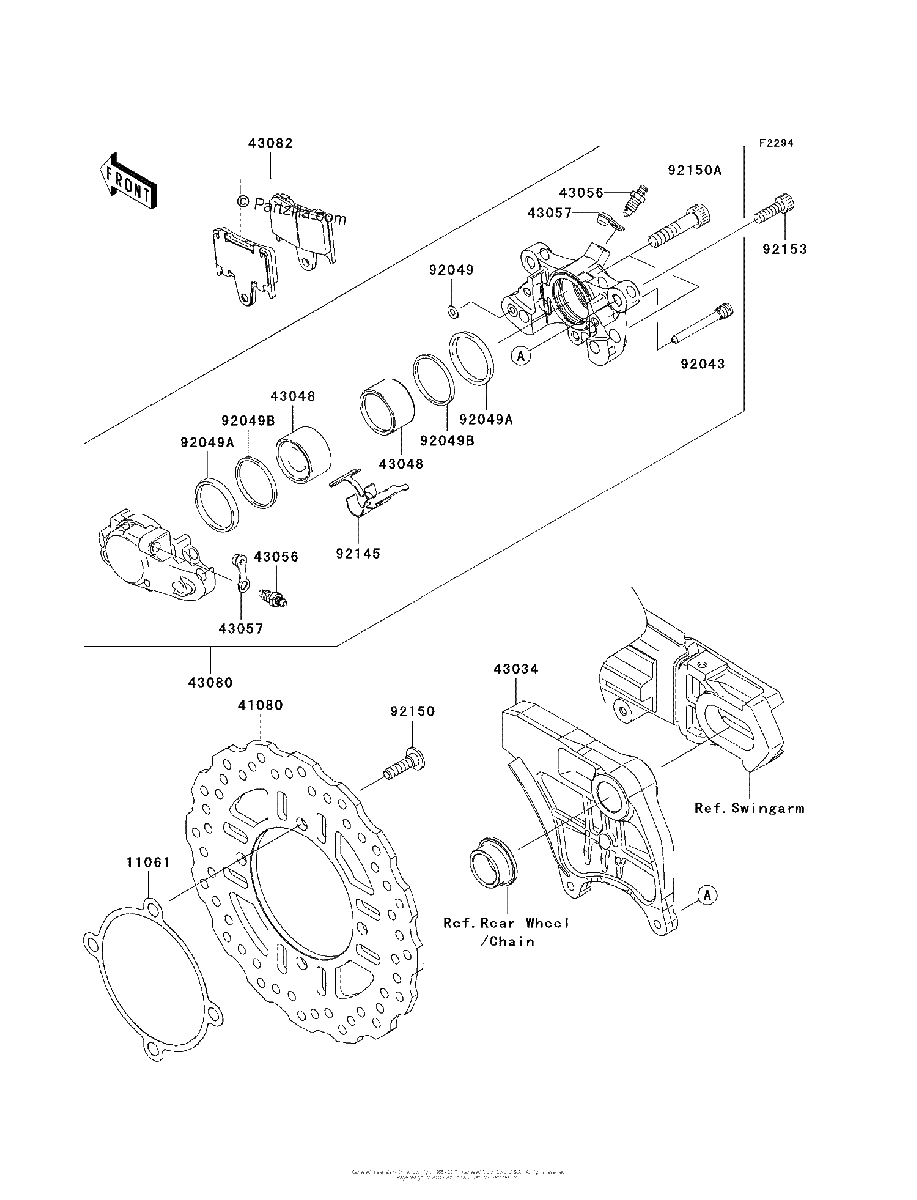 Diagrama de REAR BRAKE