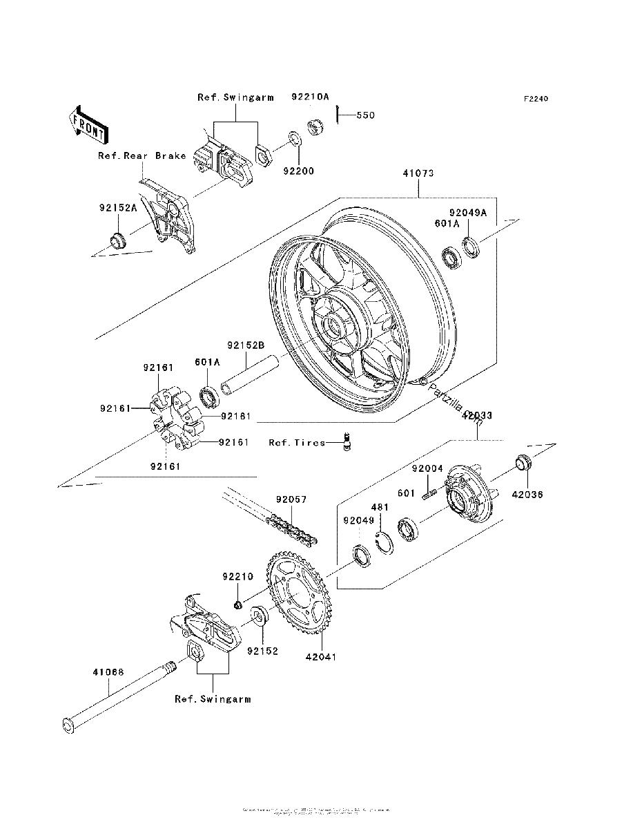 Diagrama de REAR WHEEL CHAIN