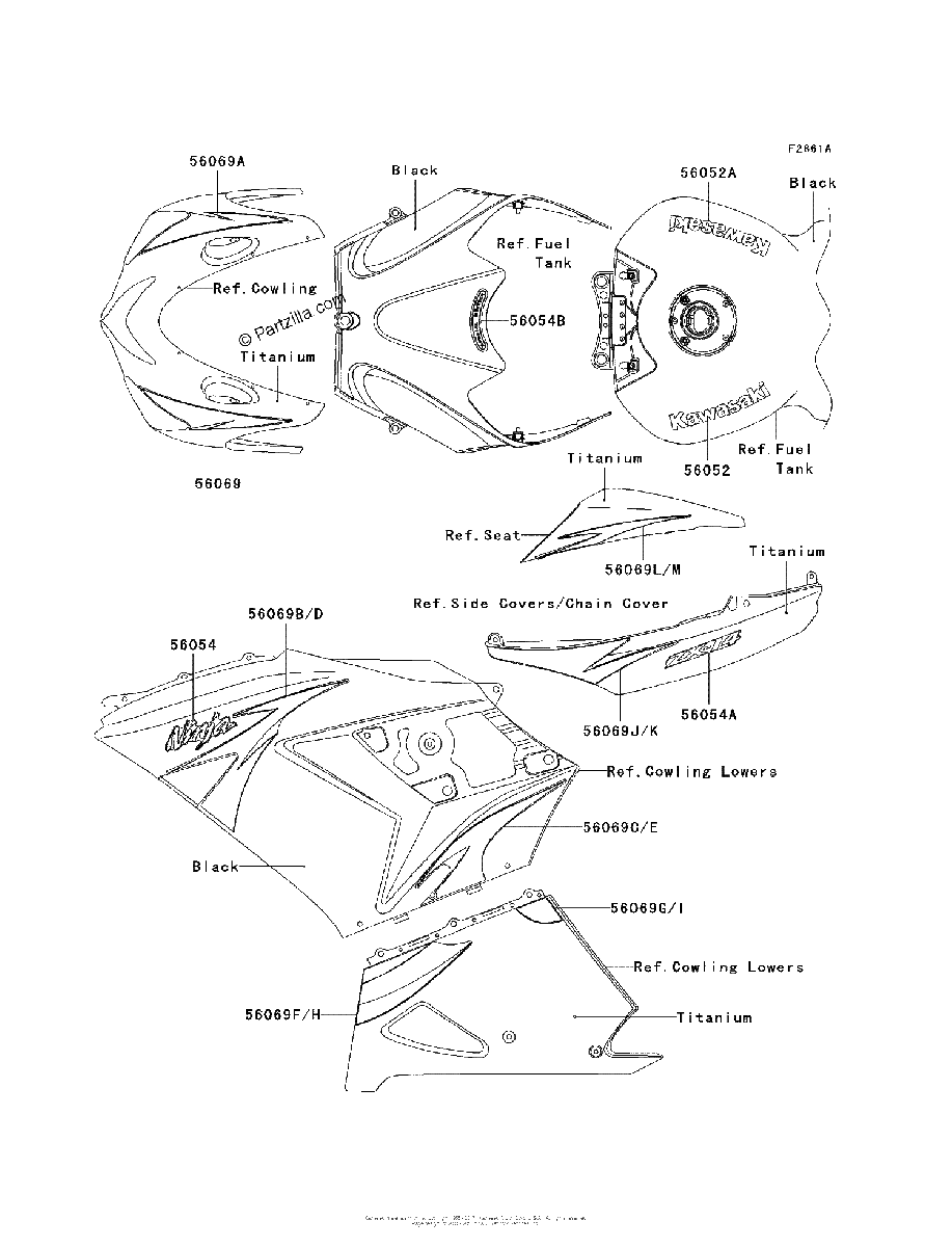 Diagrama de DECALS TITANIUM CAFA