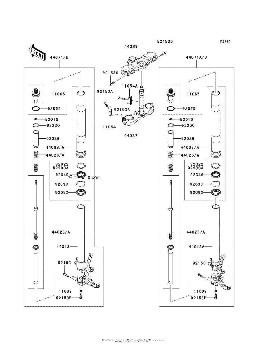 Diagrama de FRONT FORK