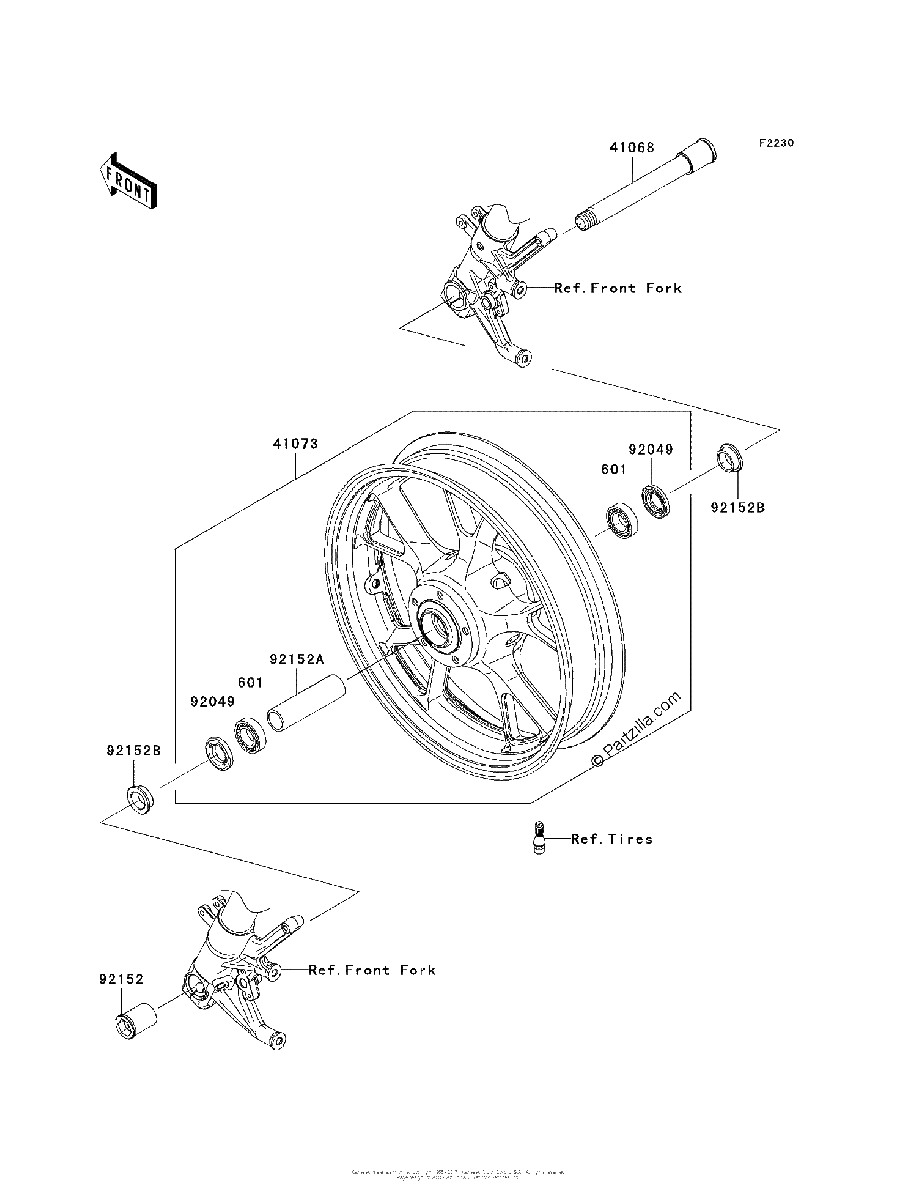 Diagrama de FRONT WHEEL