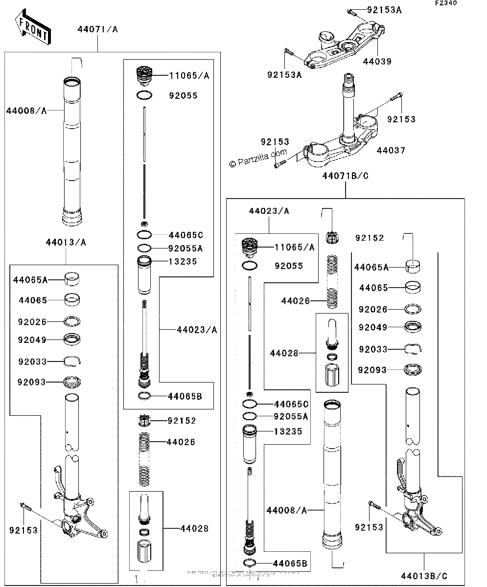 Diagrama de FRONT FORK