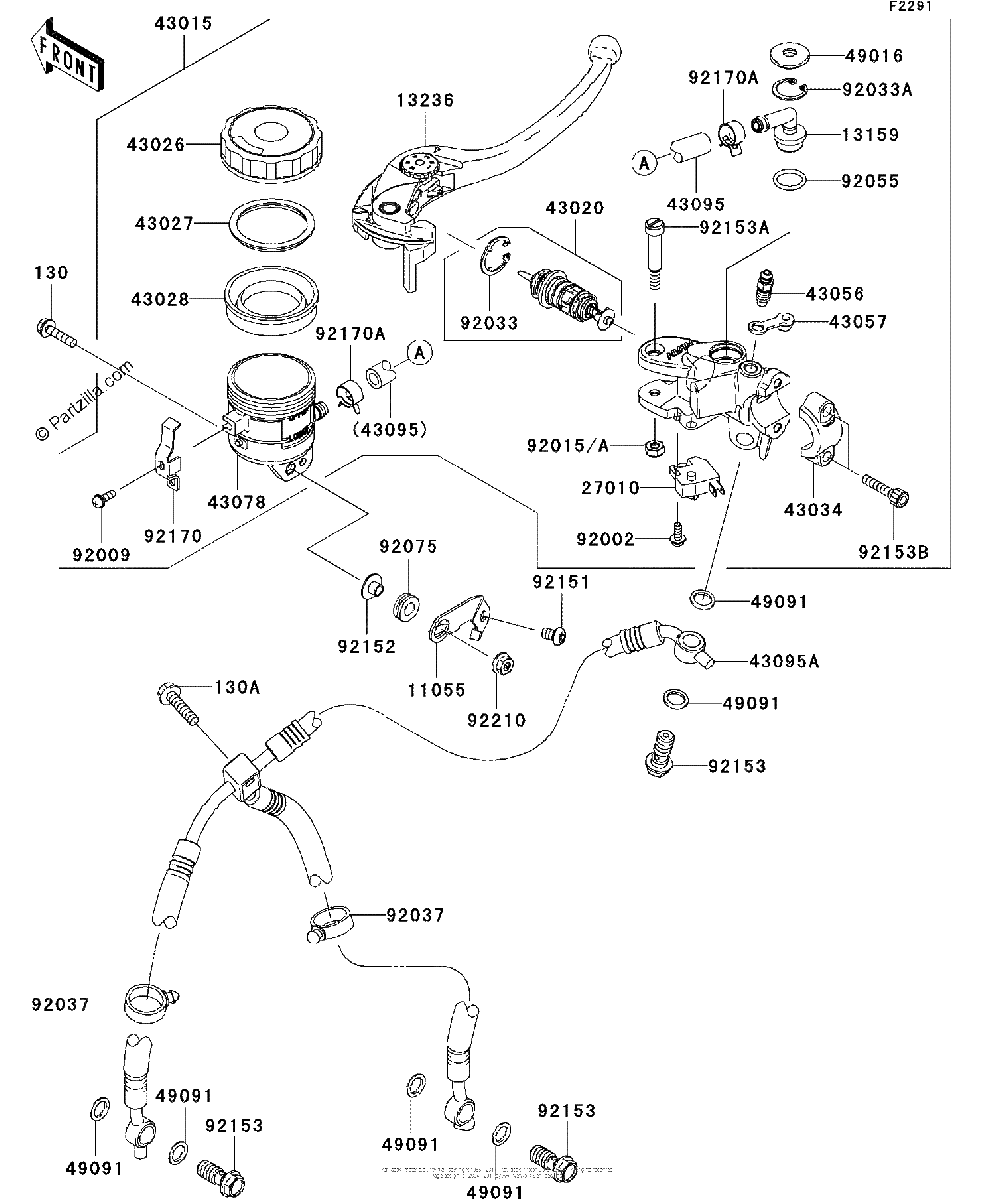 Diagrama de FRONT MASTER CYLINDER