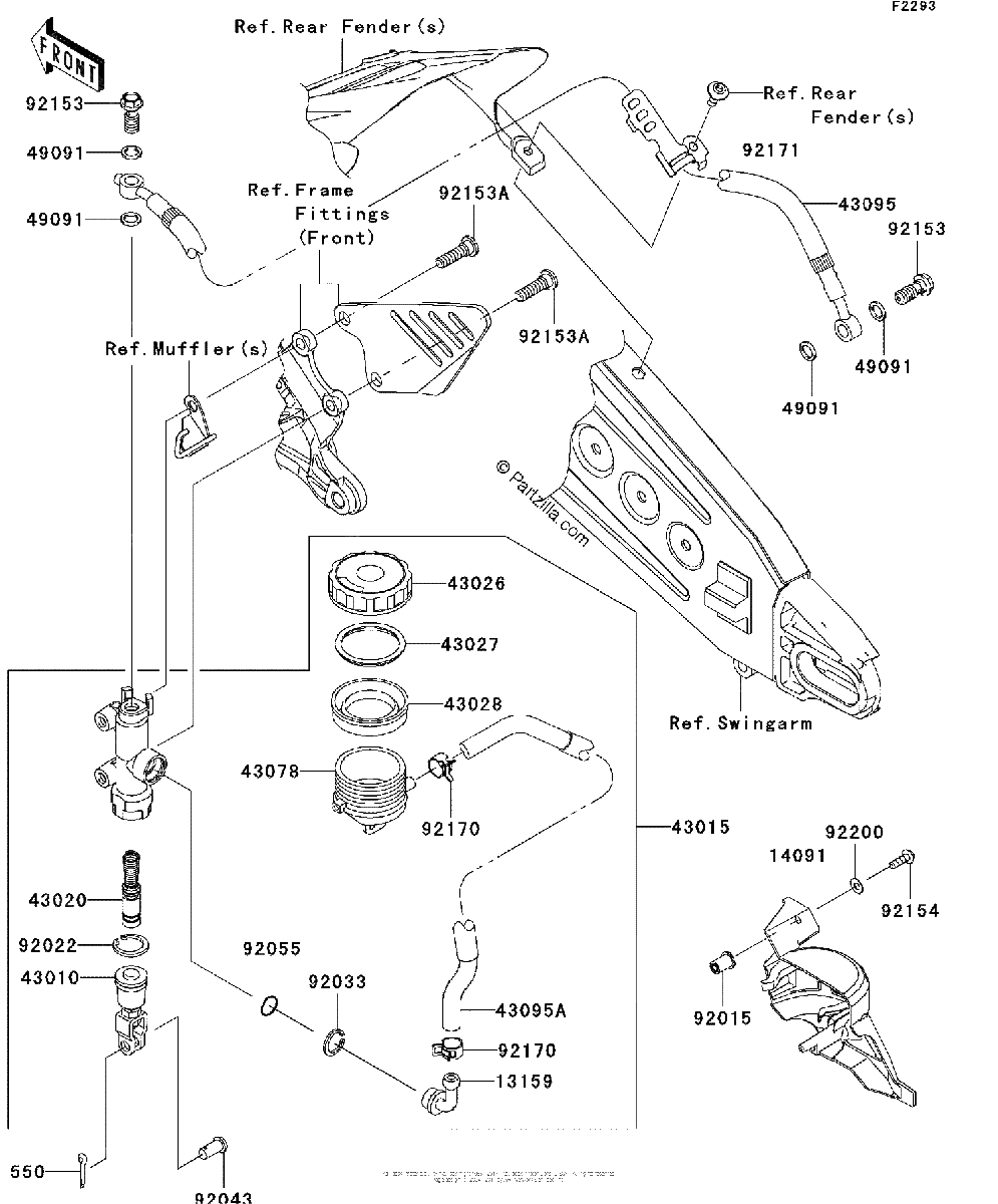 Diagrama de REAR MASTER CYLINDER