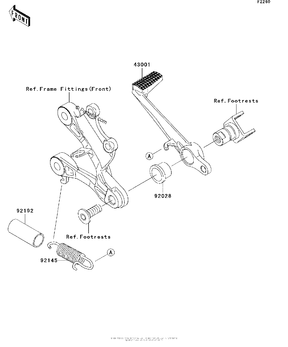 Diagrama de BRAKE PEDAL TORQUE LINK