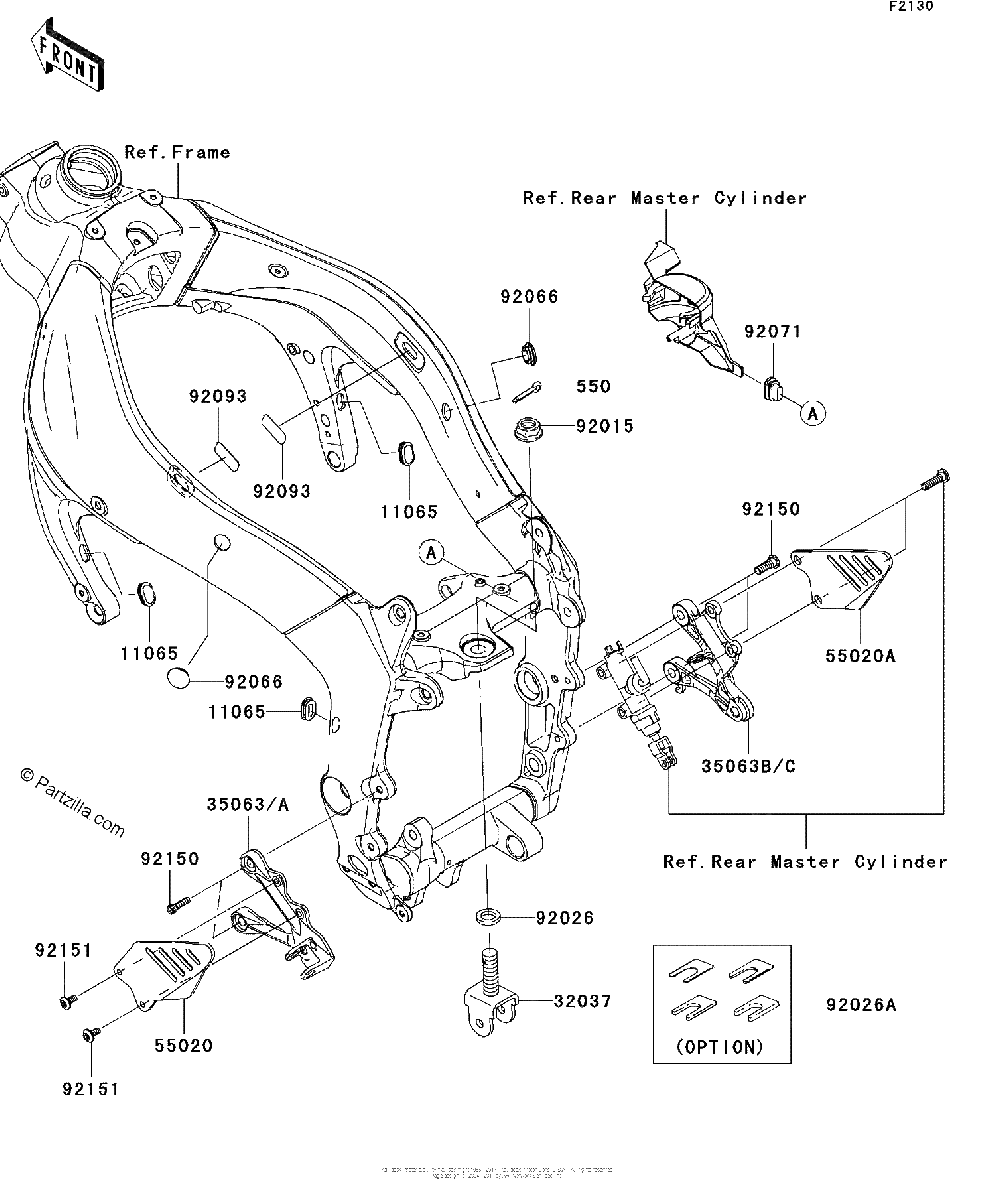 Diagrama de FRAME FITTINGS FRONT