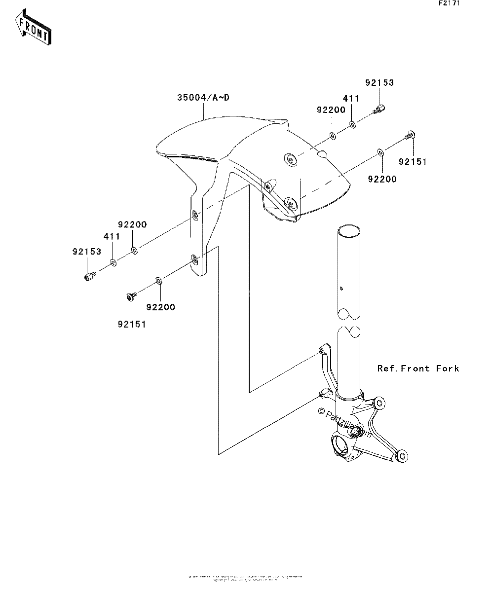 Diagrama de FRONT FENDER S