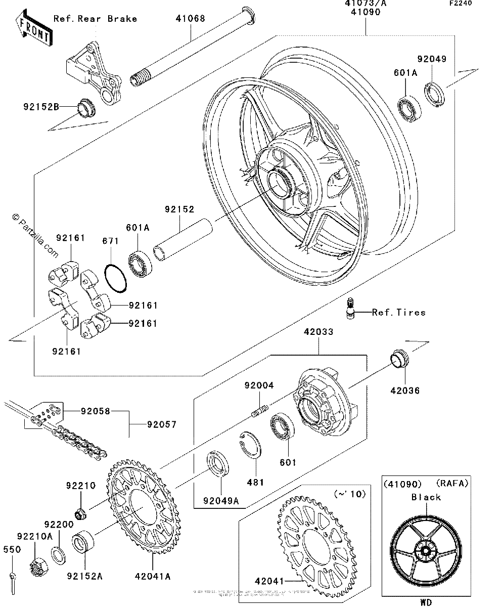 Diagrama de REAR WHEEL CHAIN