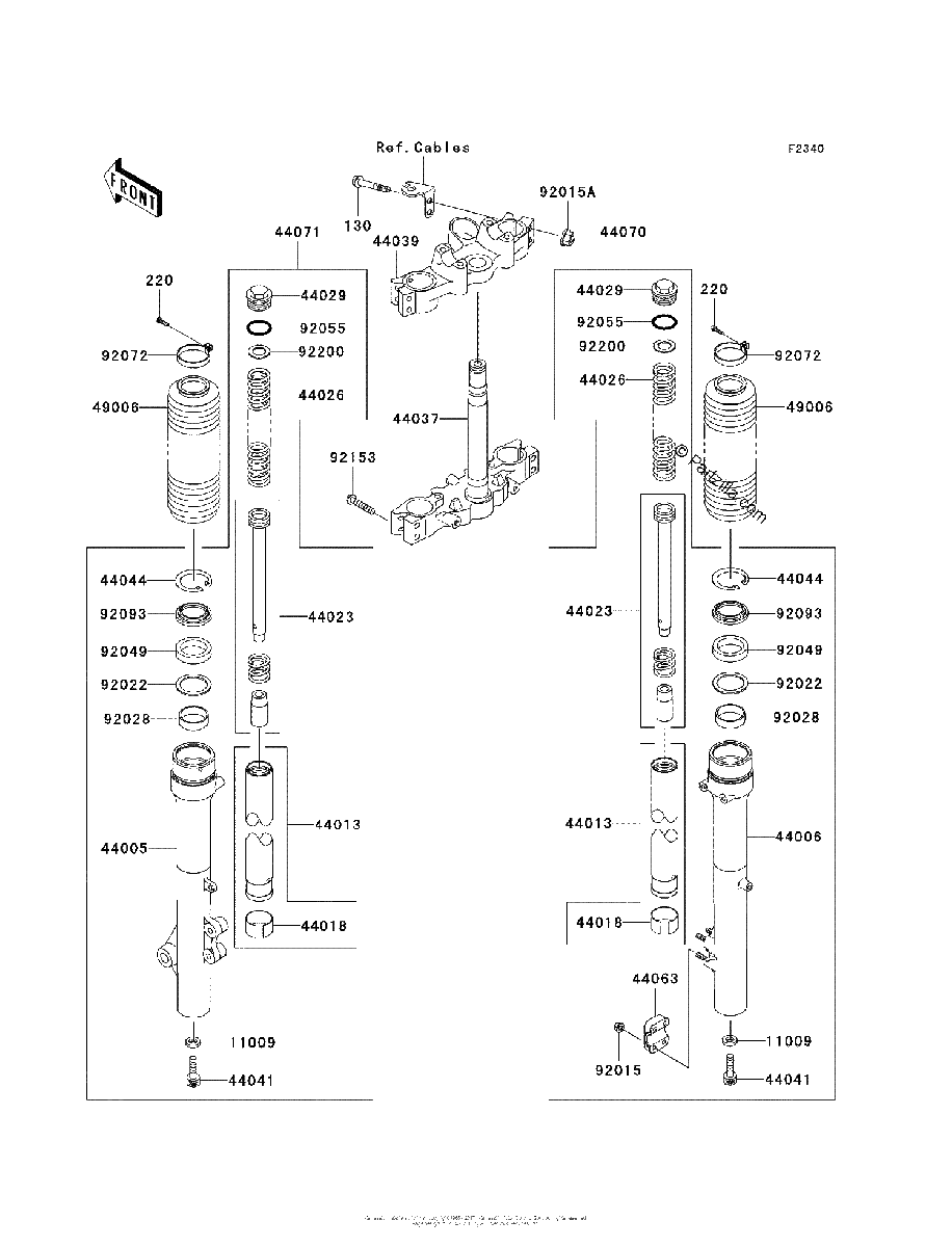 Diagrama de FRONT FORK