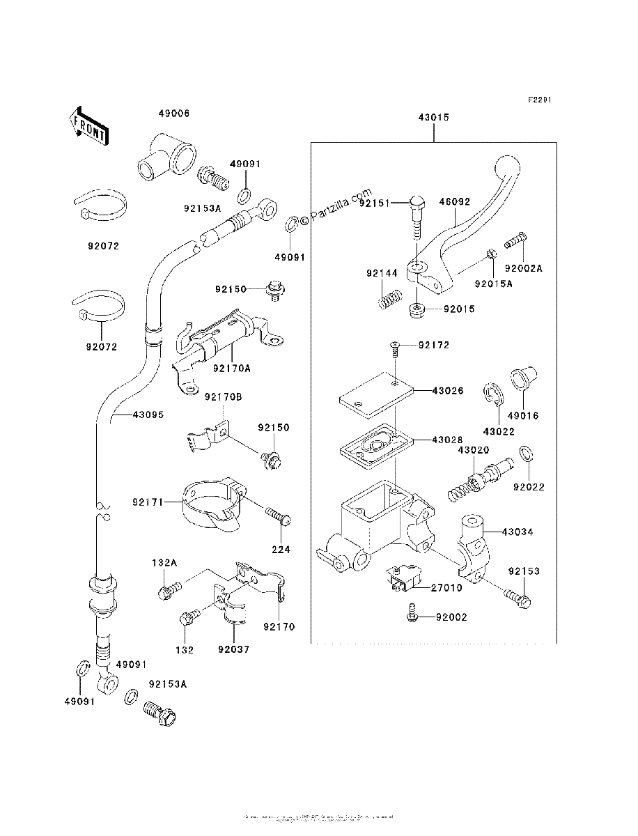 Diagrama de FRONT MASTER CYLINDER