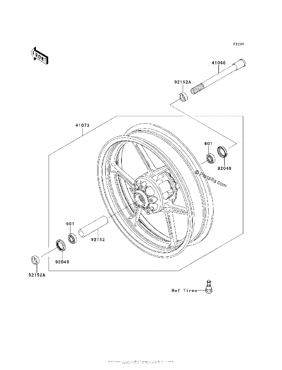 Diagrama de FRONT WHEEL