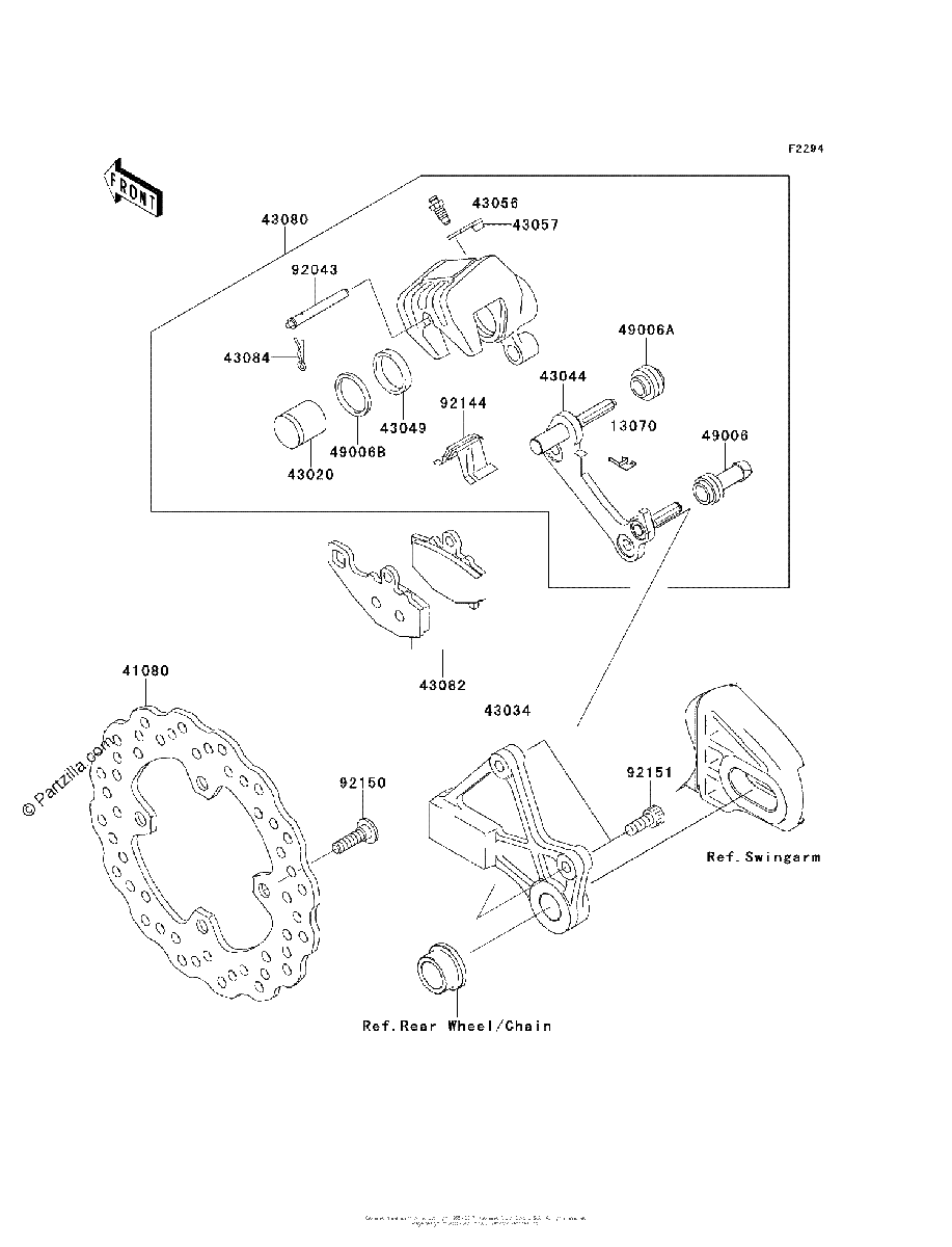 Diagrama de REAR BRAKE