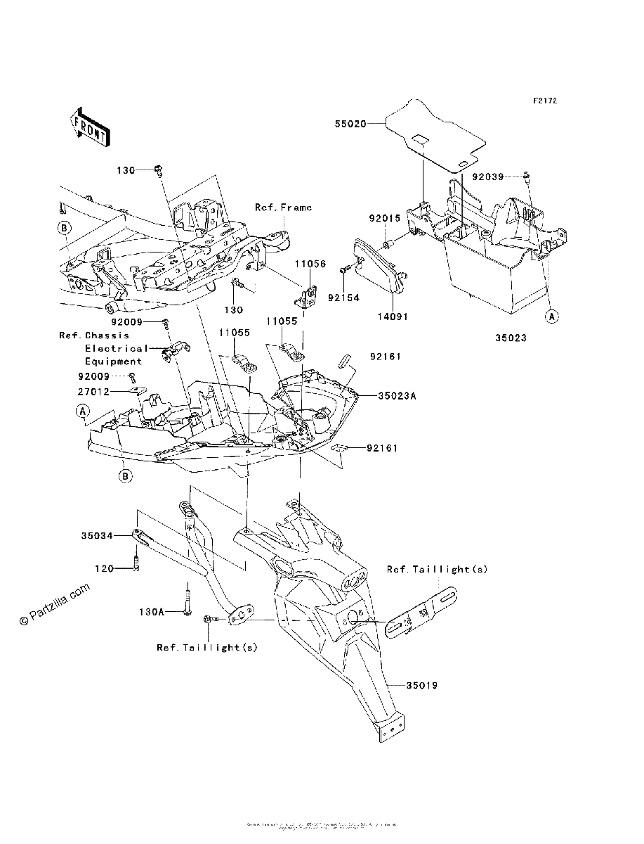 Diagrama de REAR FENDER S