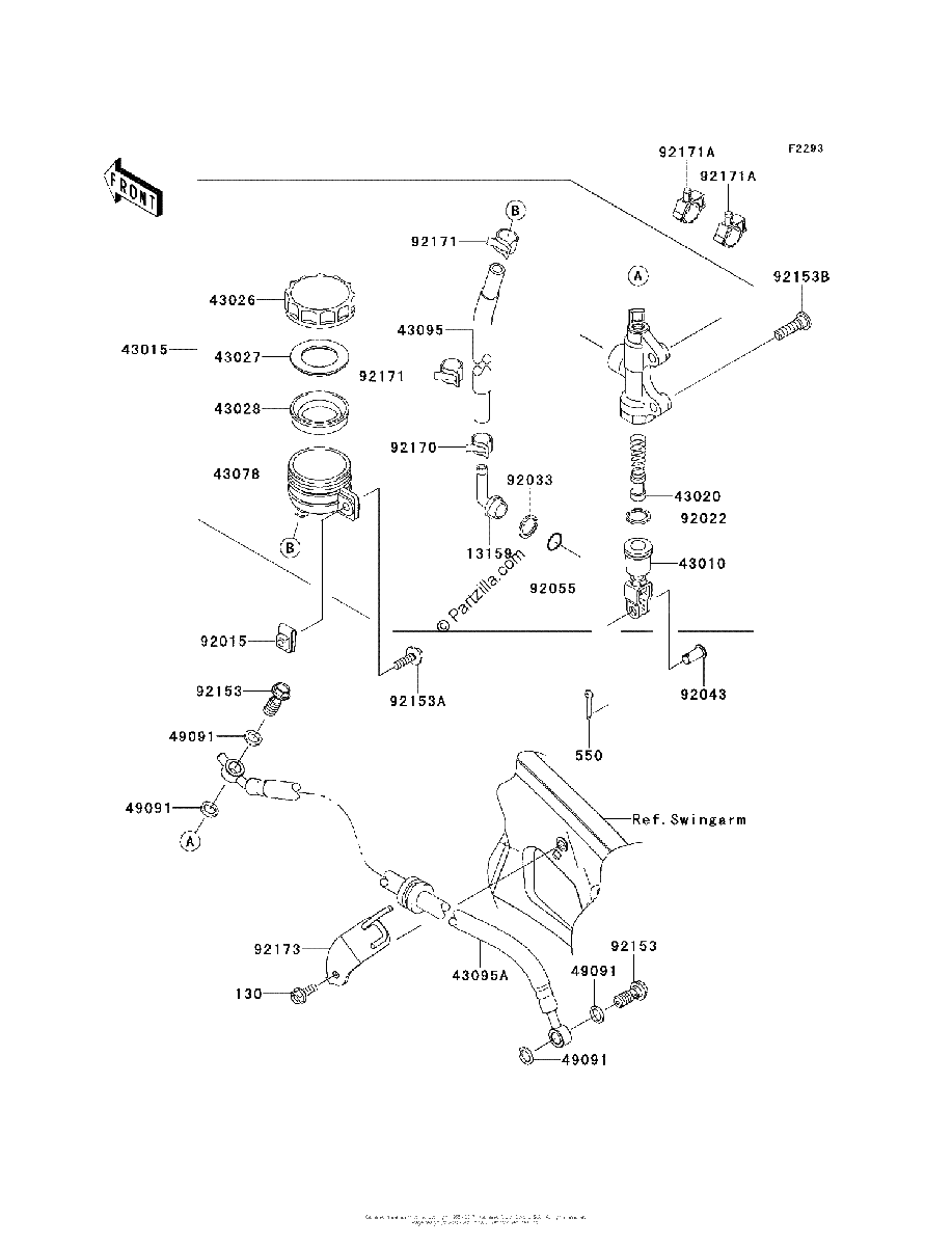 Diagrama de REAR MASTER CYLINDER