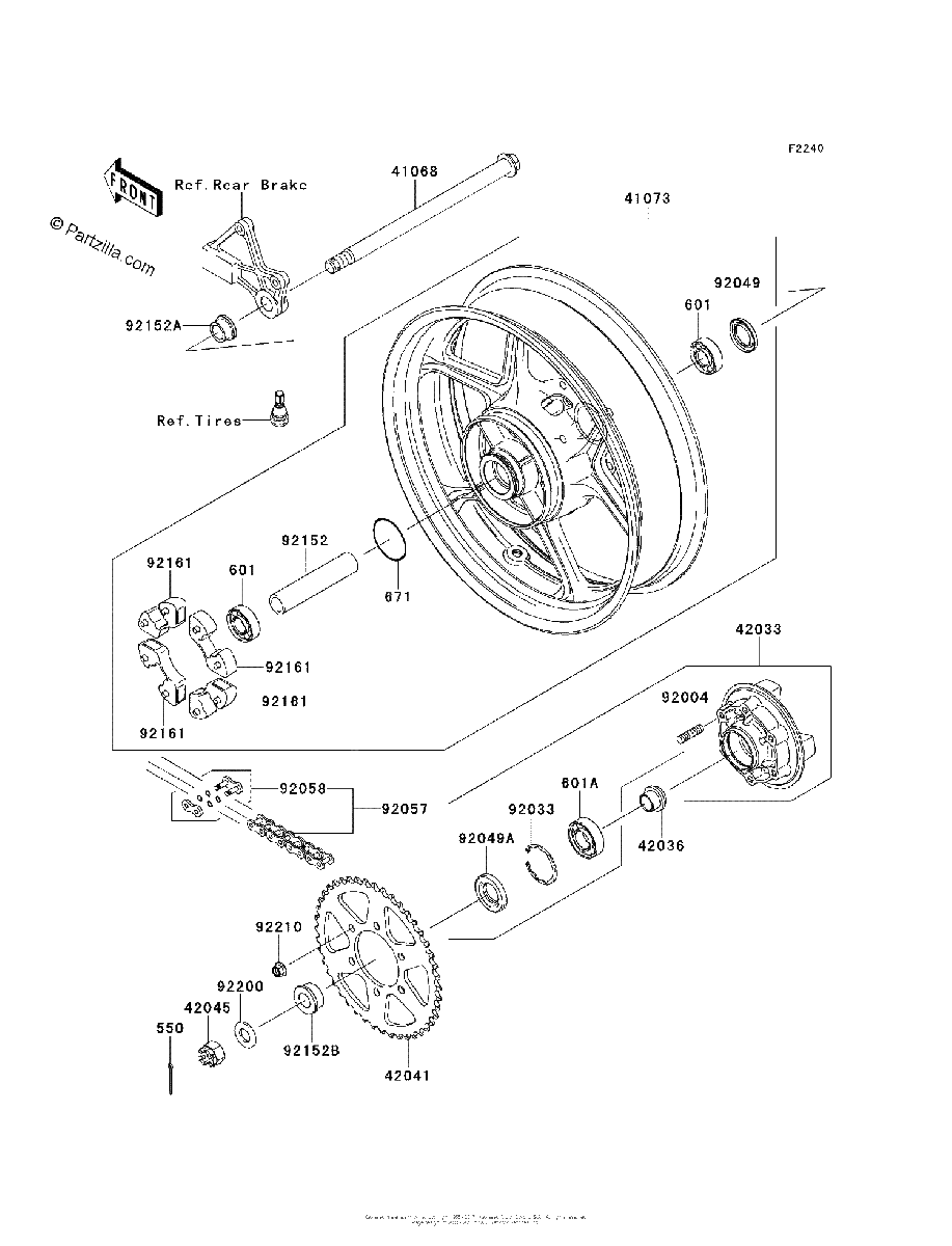 Diagrama de REAR WHEEL CHAIN