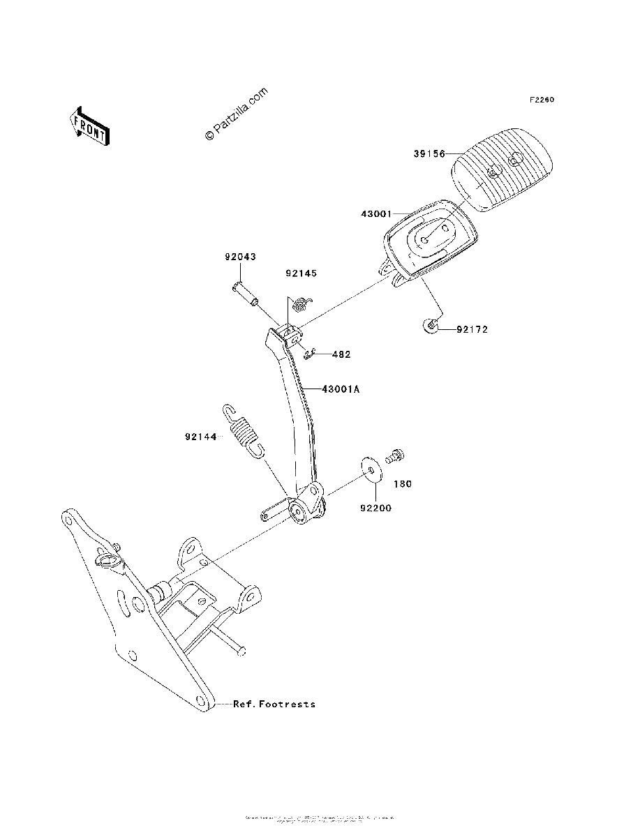 Diagrama de BRAKE PEDAL TORQUE LINK