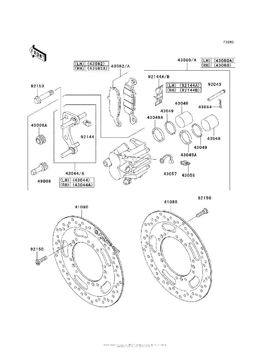 Diagrama de FRONT BRAKE