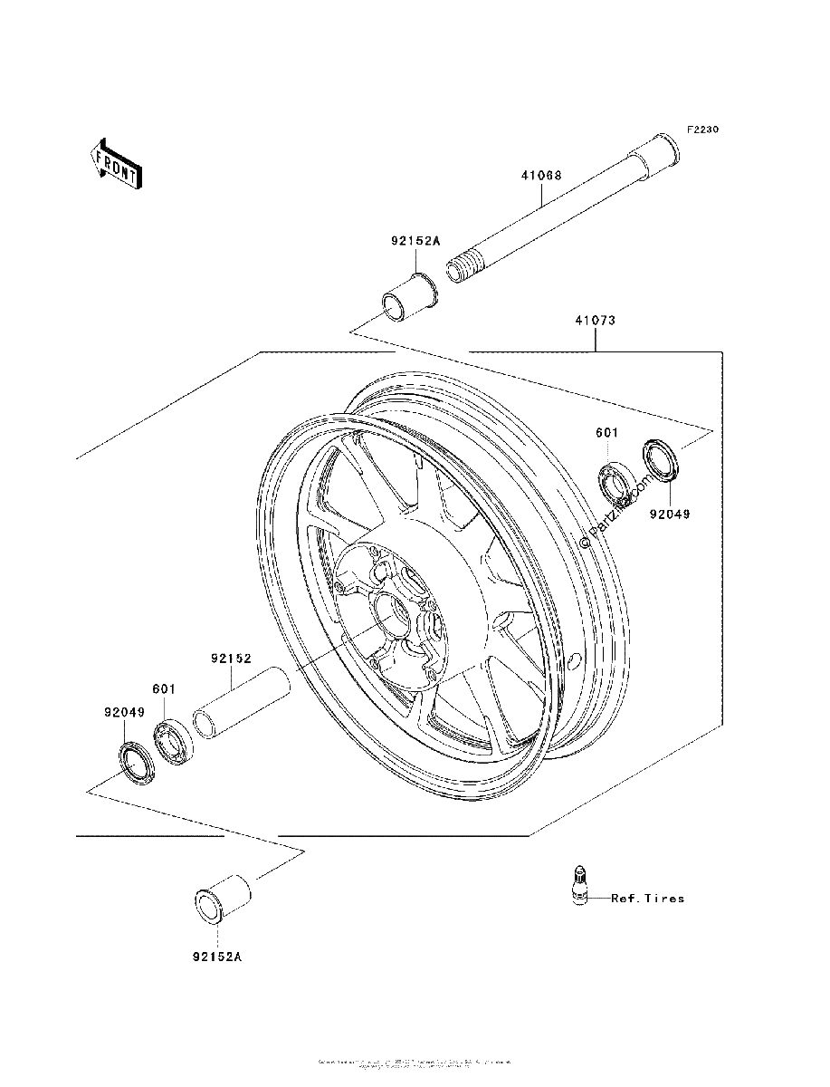 Diagrama de FRONT WHEEL