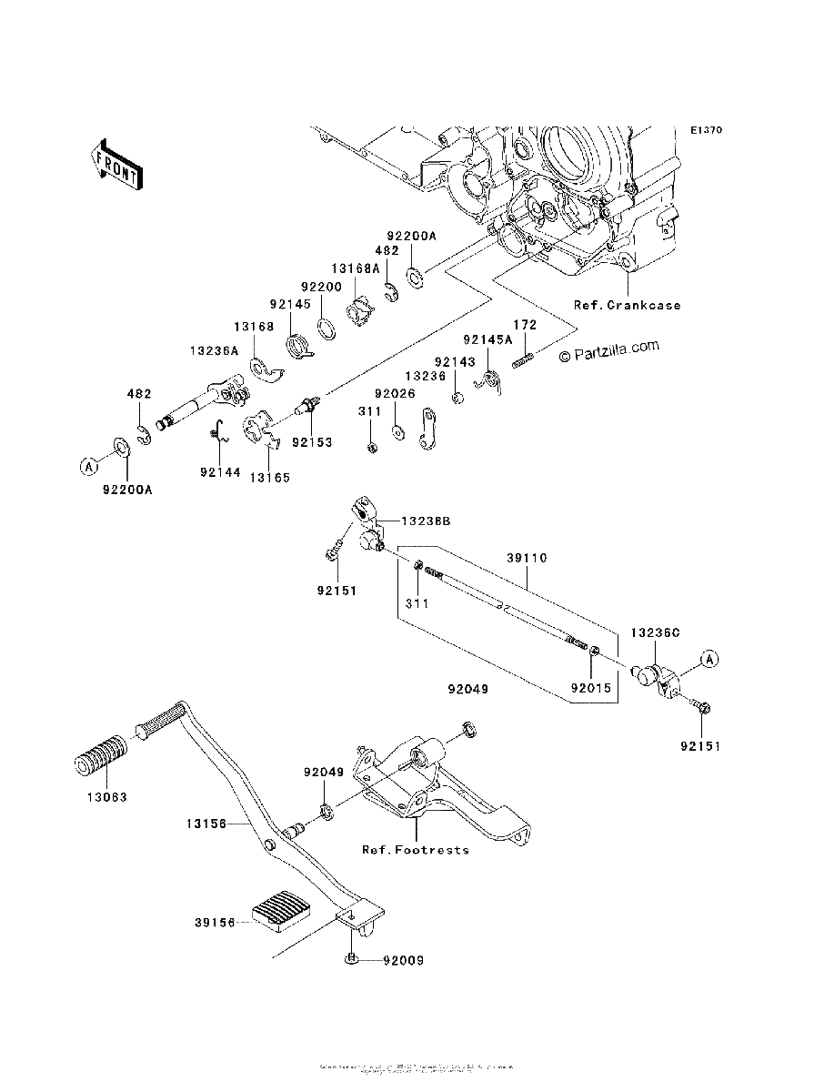 Diagrama de GEAR CHANGE MECHANISM