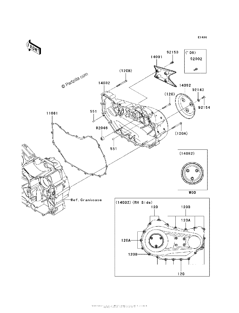 Diagrama de RIGHT ENGINE COVER S