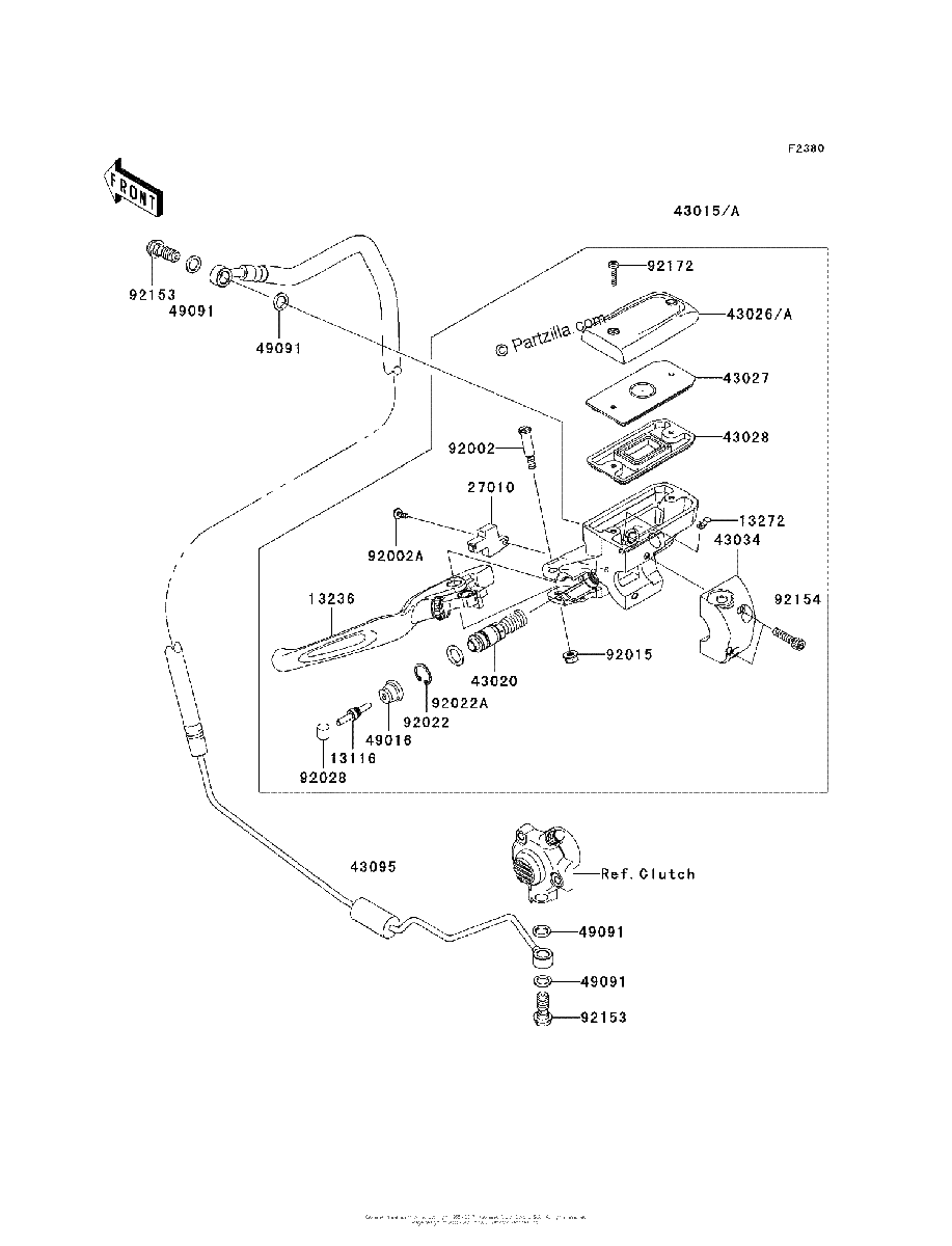Diagrama de CLUTCH MASTER CYLINDER