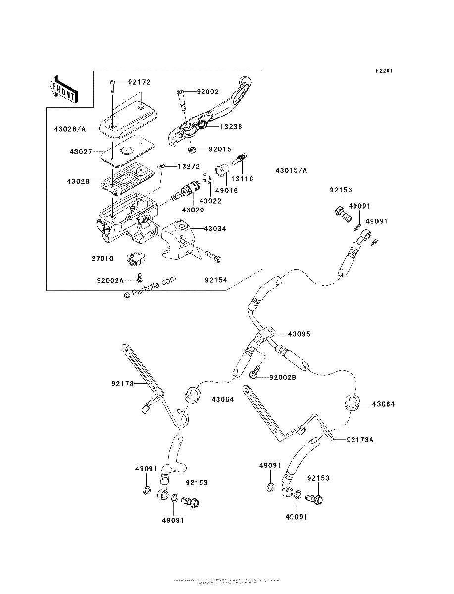 Diagrama de FRONT MASTER CYLINDER