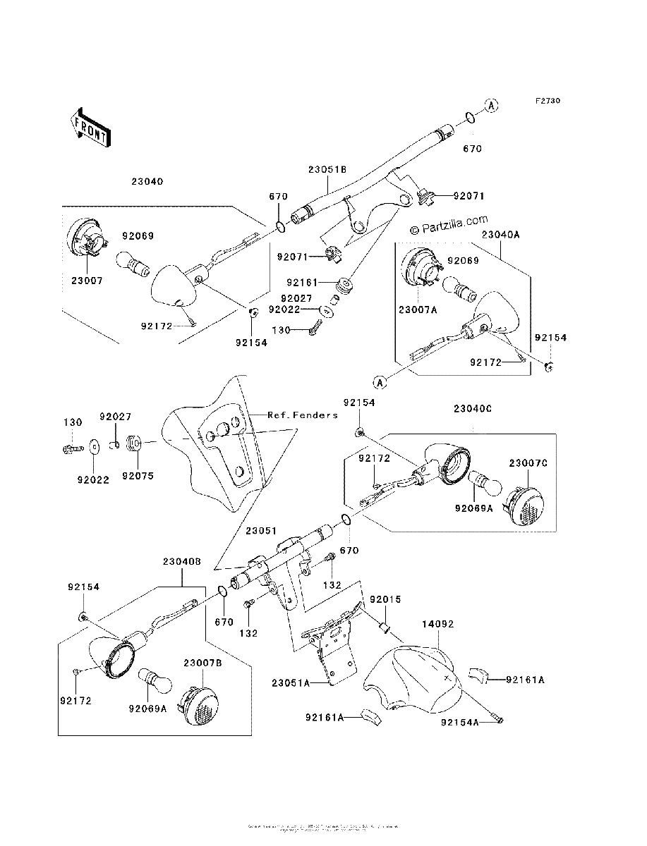 Diagrama de TURN SIGNALS E9F EBF