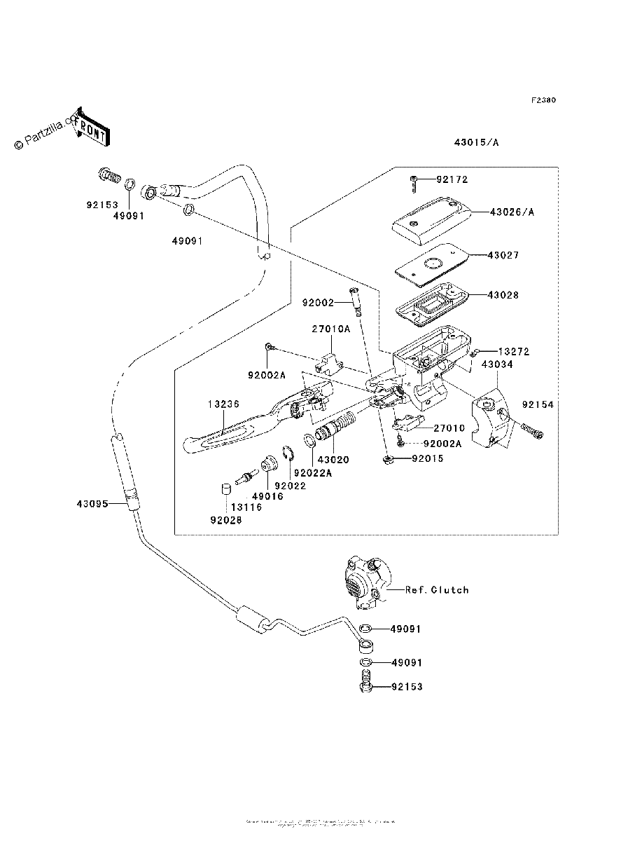 Diagrama de CLUTCH MASTER CYLINDER