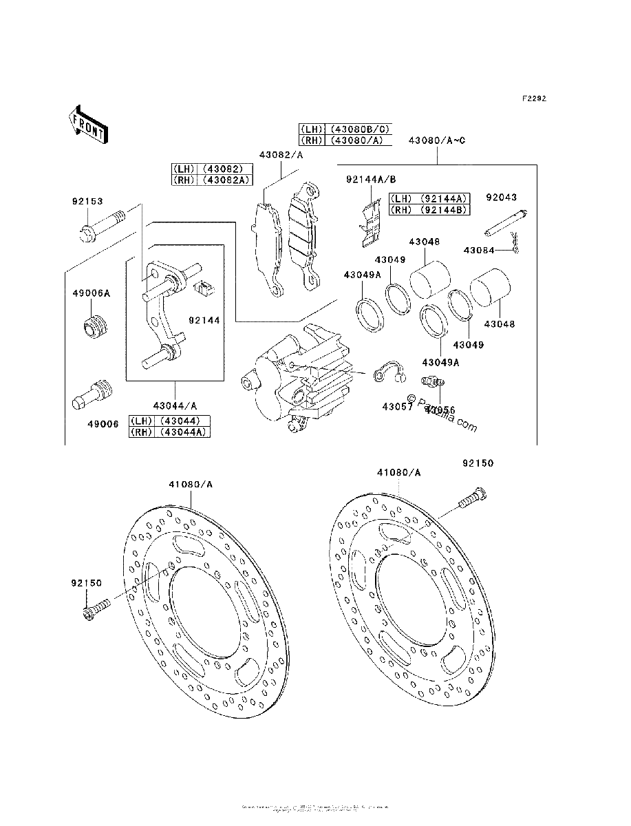 Diagrama de FRONT BRAKE