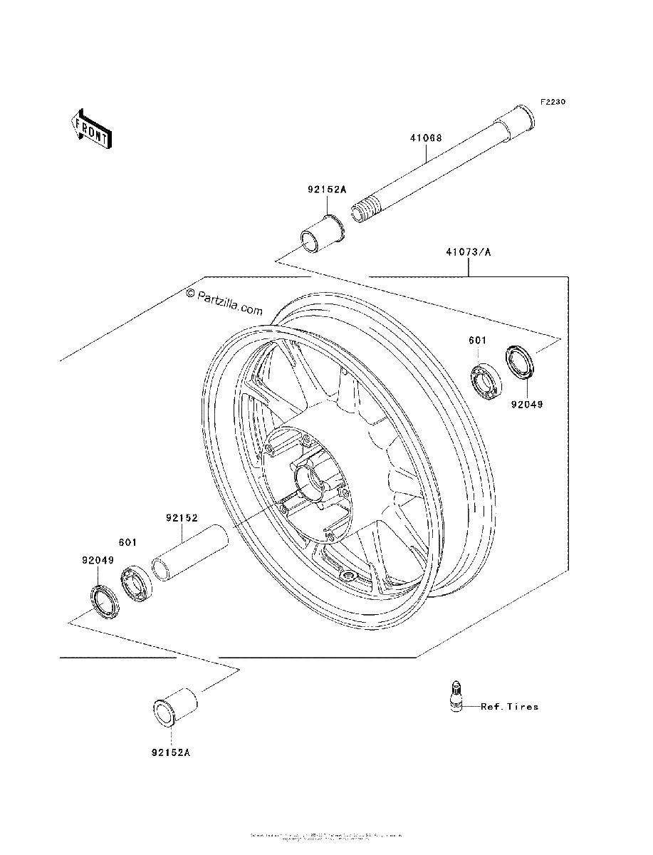 Diagrama de FRONT WHEEL