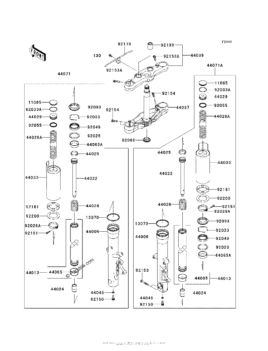 Diagrama de FRONT FORK