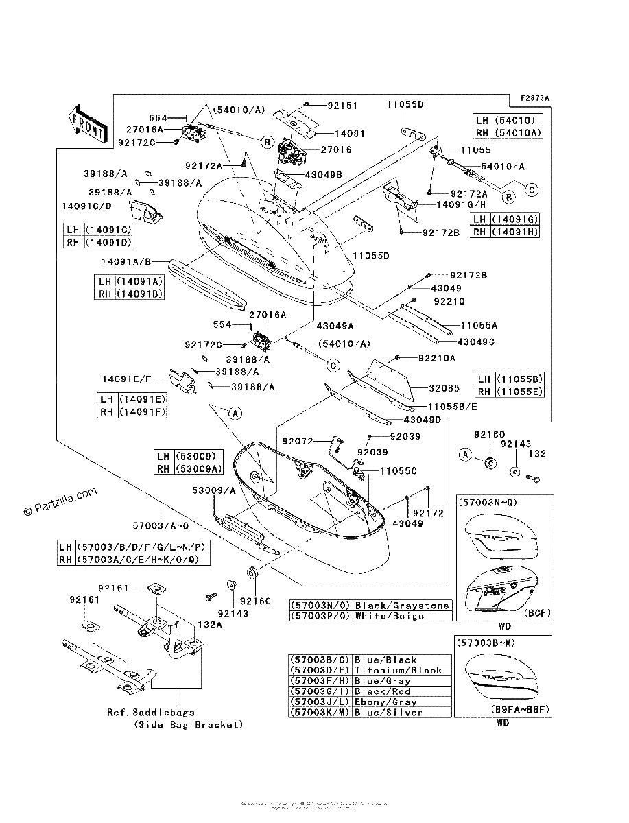 Diagrama de SADDLEBAGS SIDE BAG