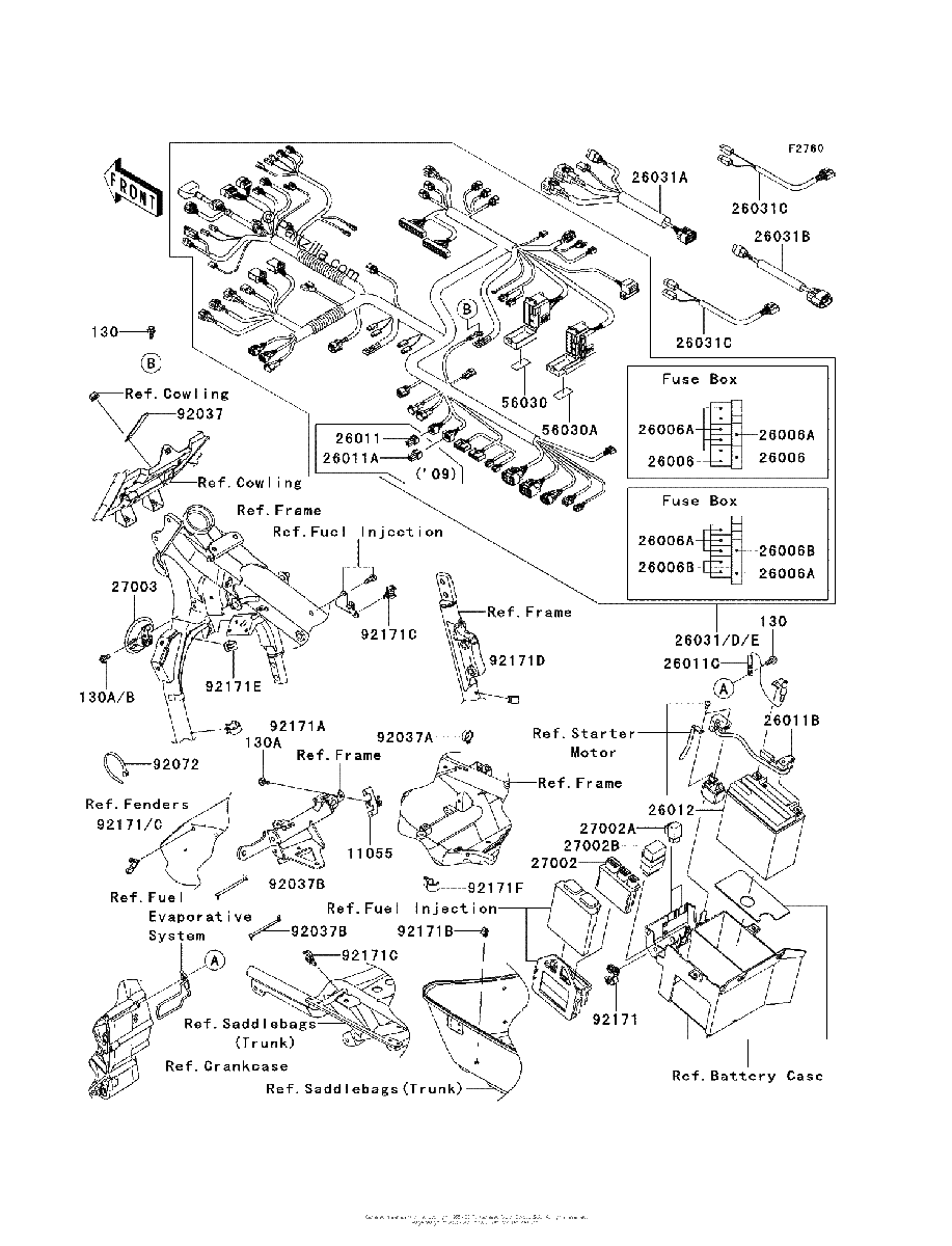 Diagrama de CHASSIS ELECTRICAL EQUIPMENT