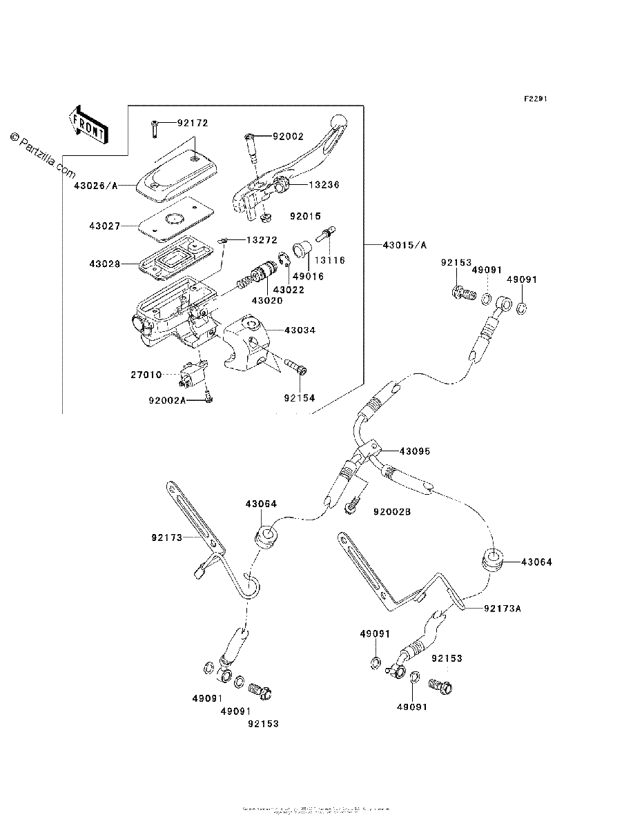 Diagrama de FRONT MASTER CYLINDER