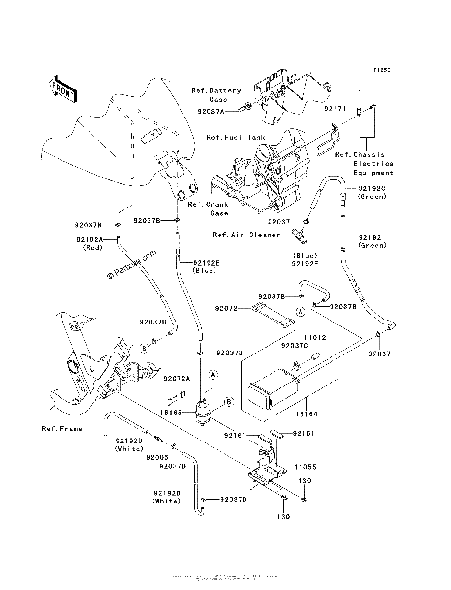 Diagrama de FUEL EVAPORATIVE SYSTEM CA