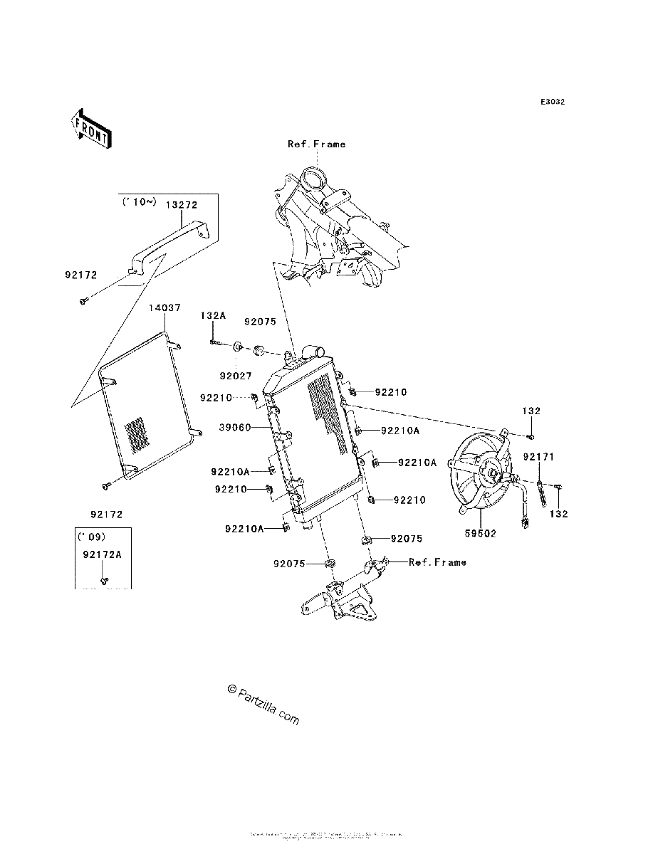 Diagrama de RADIATOR A9F ABF