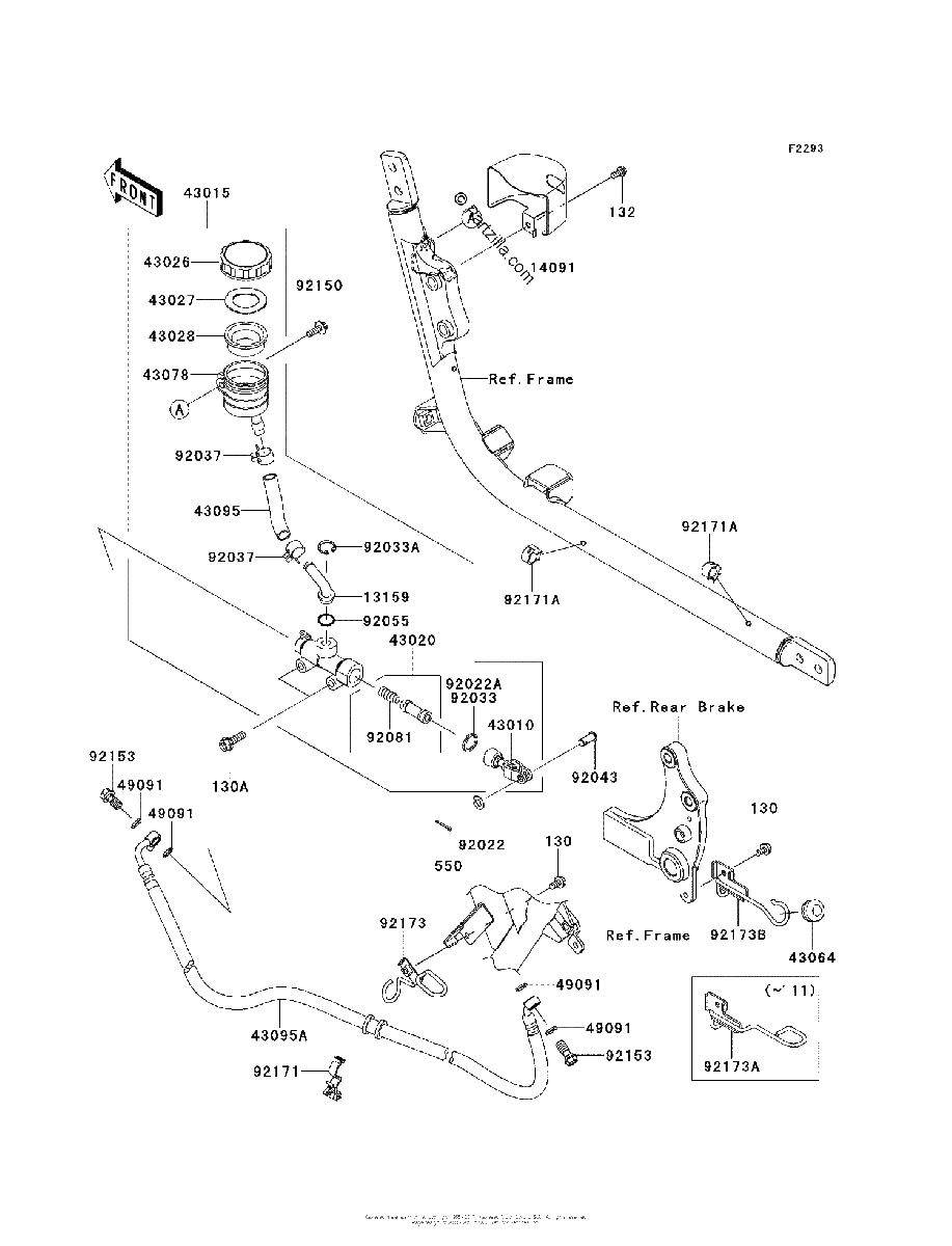Diagrama de REAR MASTER CYLINDER