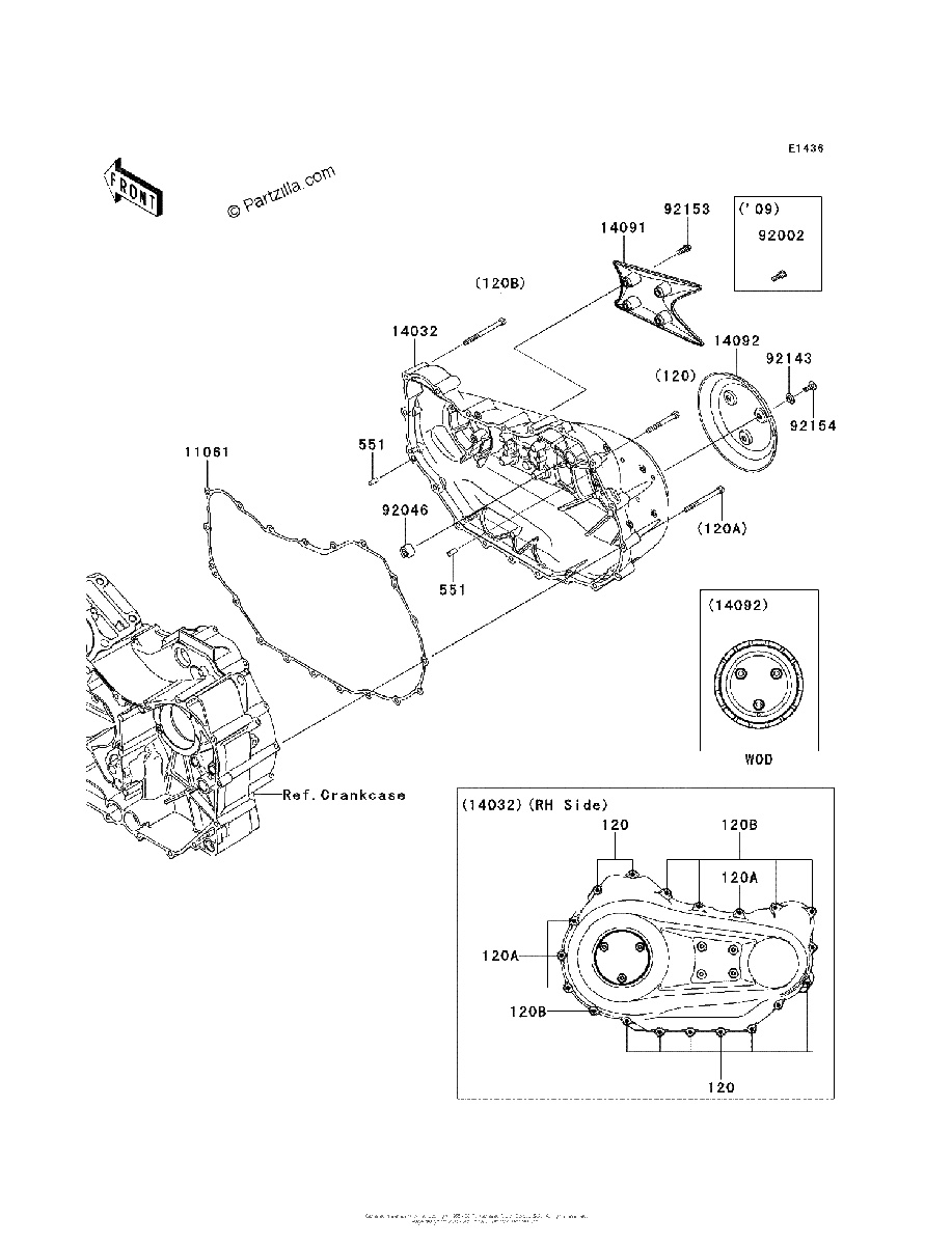 Diagrama de RIGHT ENGINE COVER S