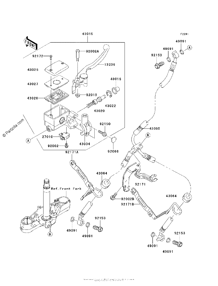 Diagrama de FRONT MASTER CYLINDER