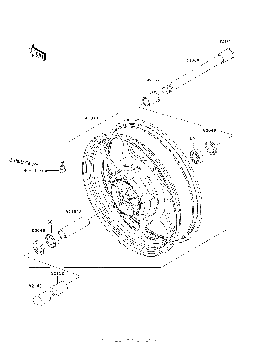 Diagrama de FRONT WHEEL