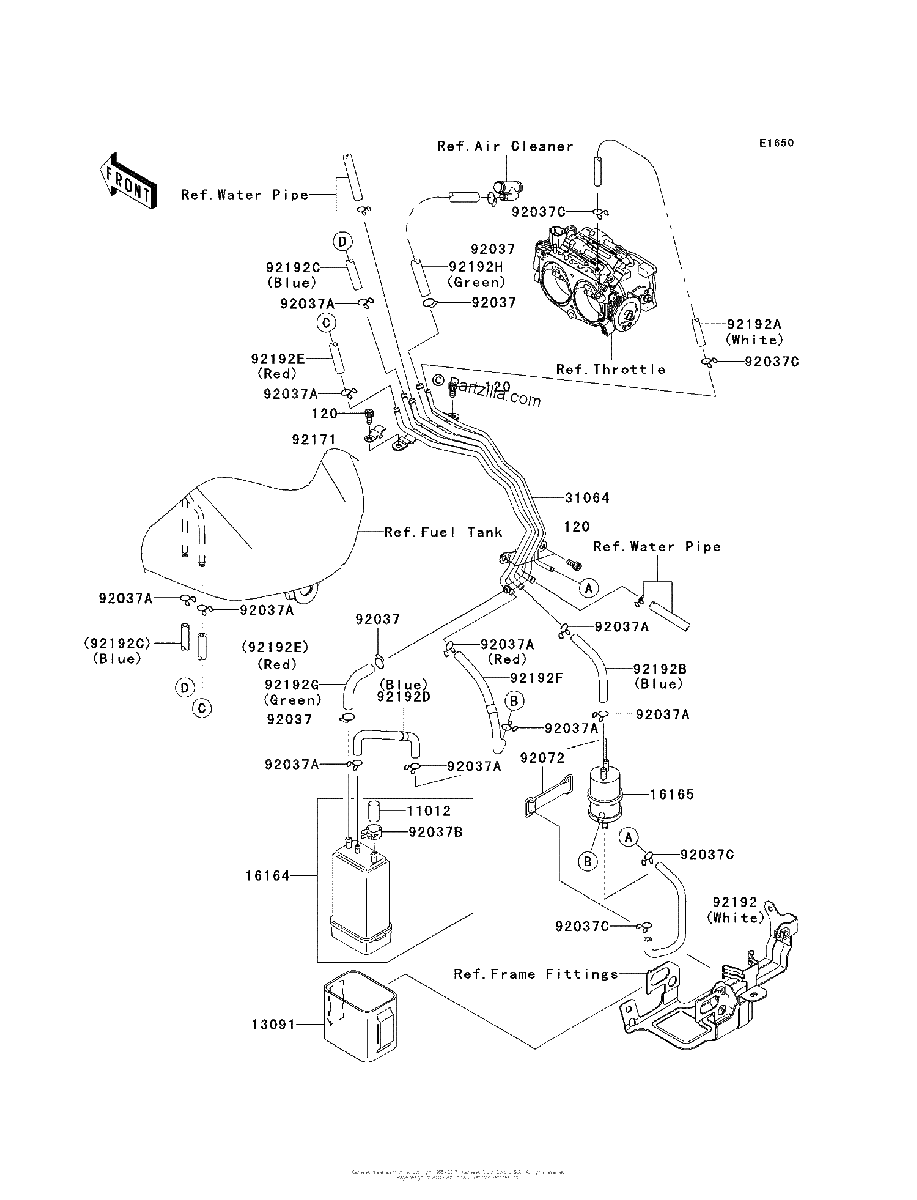 Diagrama de FUEL EVAPORATIVE SYSTEM CA