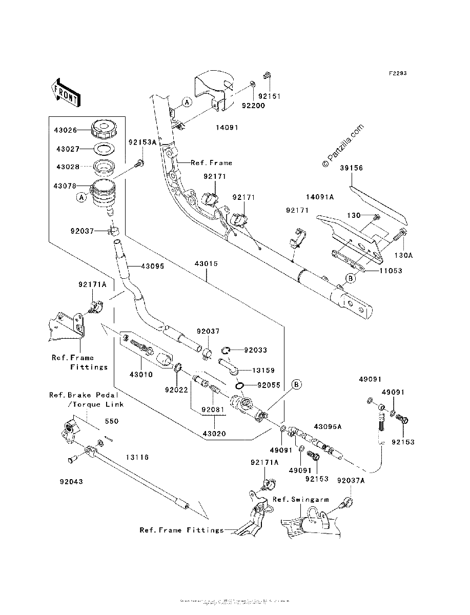 Diagrama de REAR MASTER CYLINDER