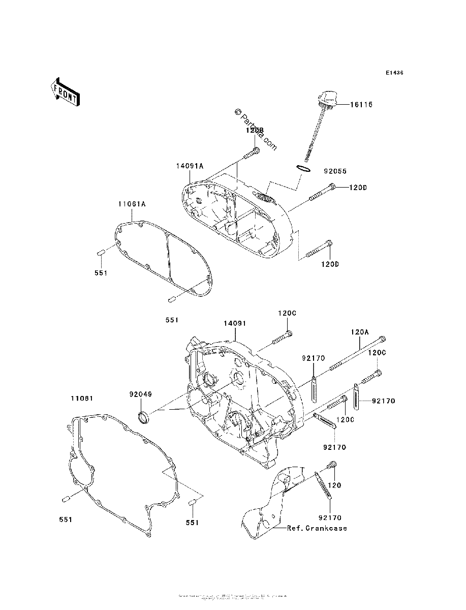 Diagrama de RIGHT ENGINE COVER S