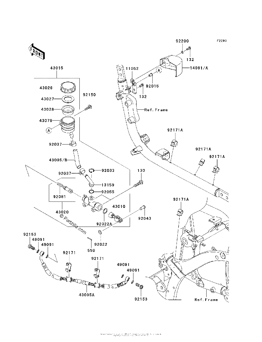 Diagrama de REAR MASTER CYLINDER