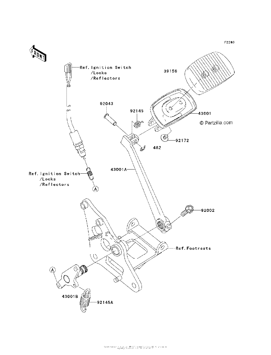 Diagrama de BRAKE PEDAL TORQUE LINK