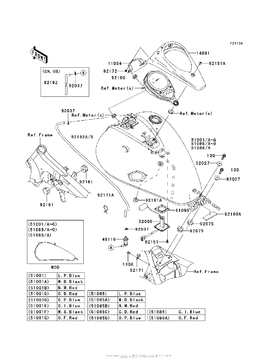 Diagrama de FUEL TANK B8F BAF