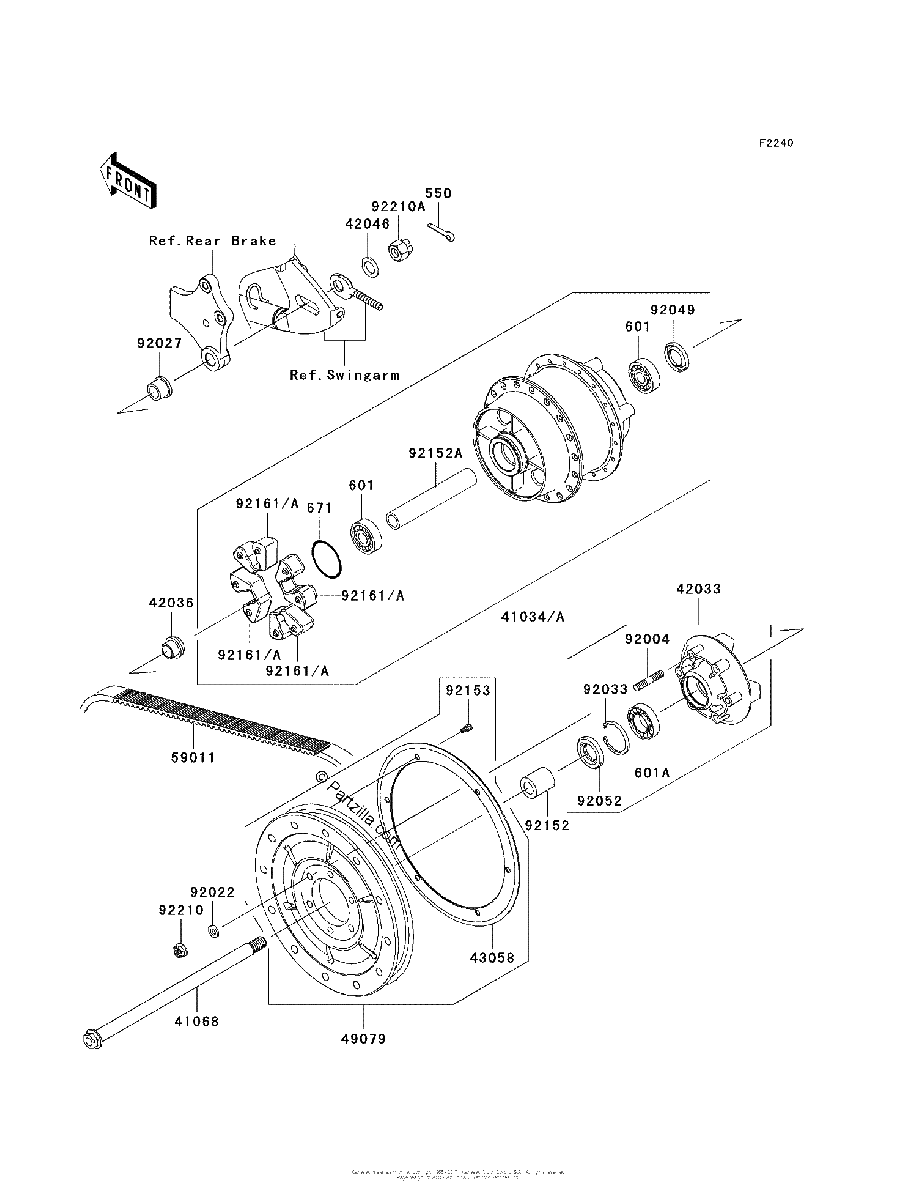 Diagrama de REAR WHEEL CHAIN